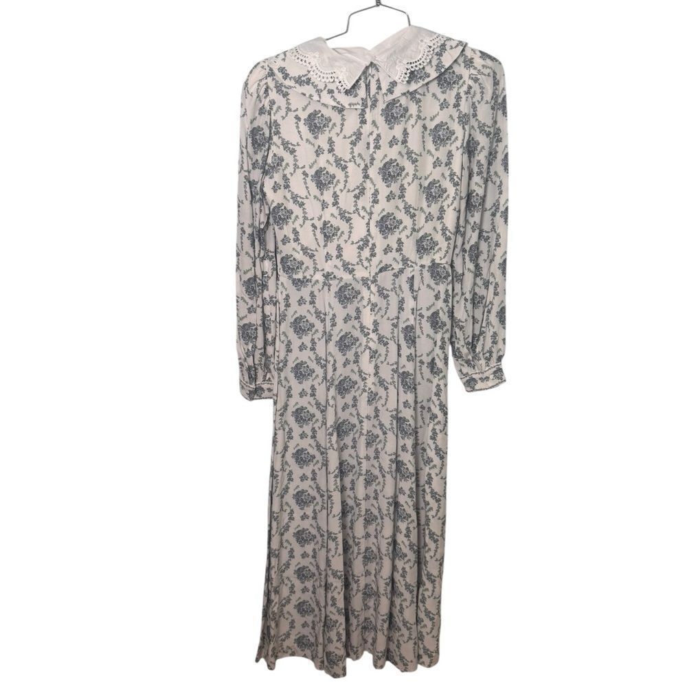 Antonio Melani Born on Fifth Cate Floral Print Crepe Platter Collar Midi Dress 0 - Picture 5 of 6